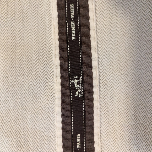 Handmade bag from Hermes dust bag and ribbons with cotton lining - Picture 9 of 14